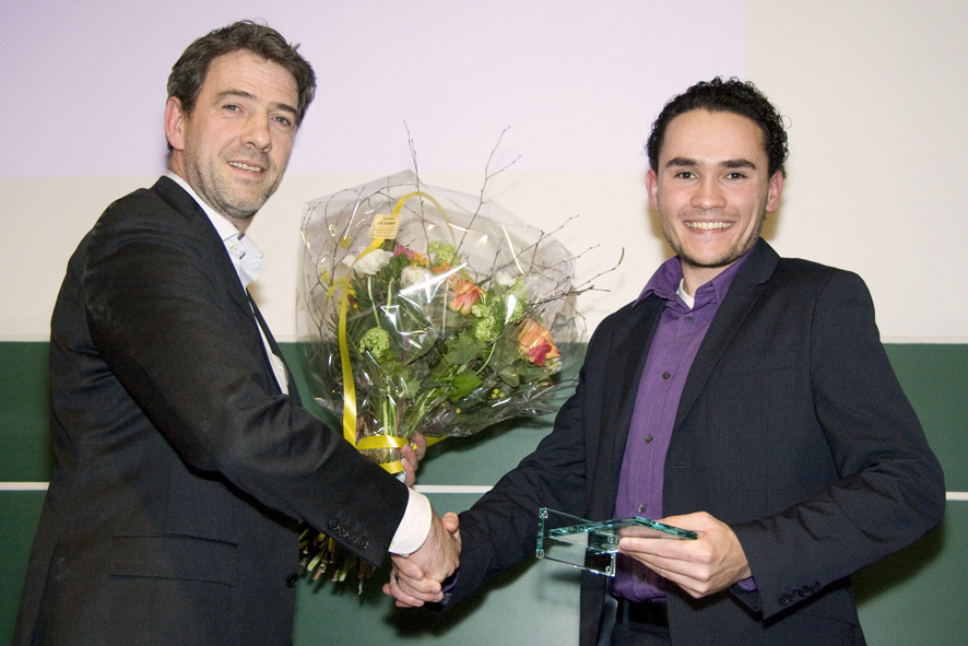 I receive the award from Paul Dirven, CEO of Aia Software