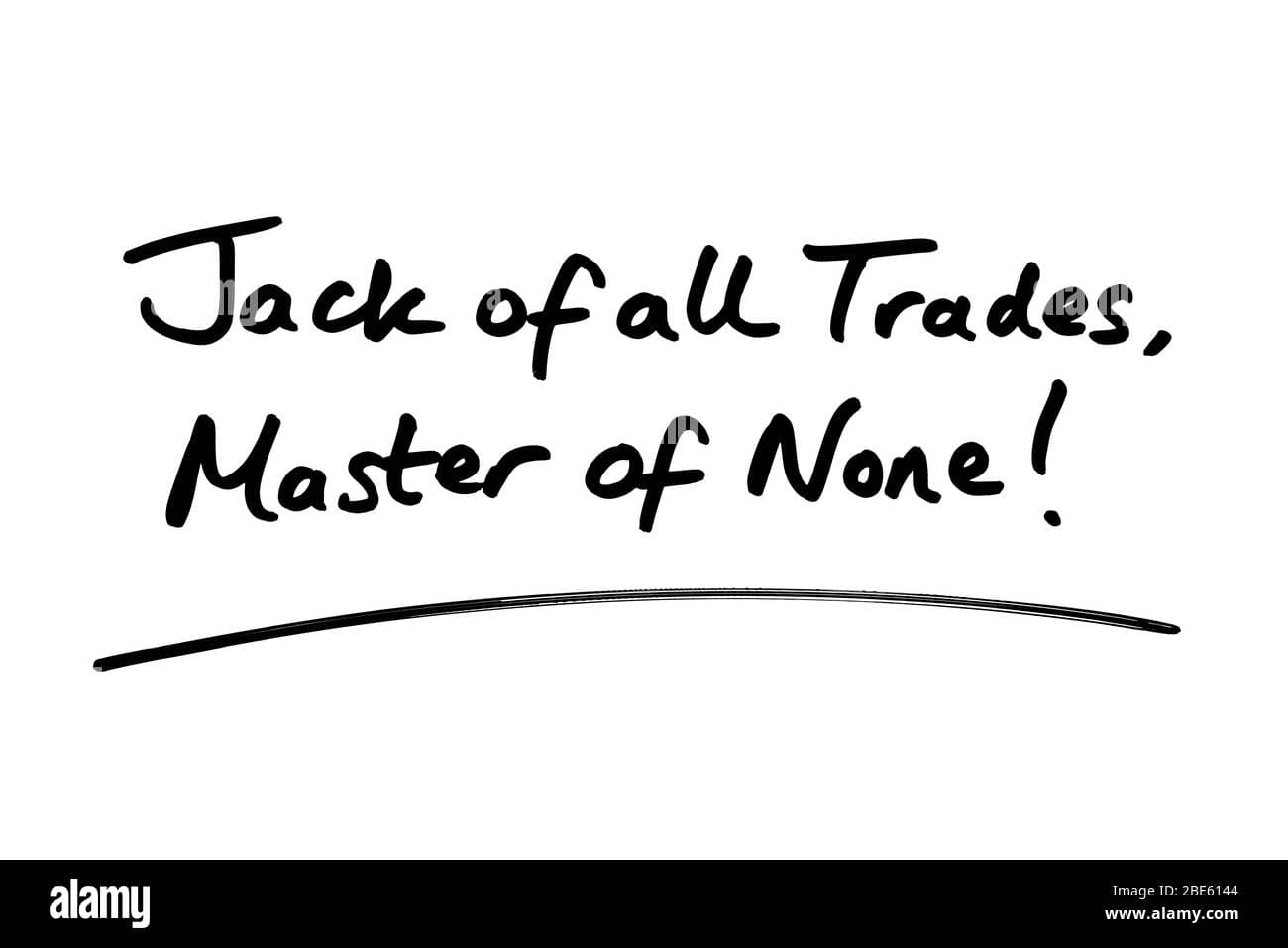 Jack of all trades, master of none